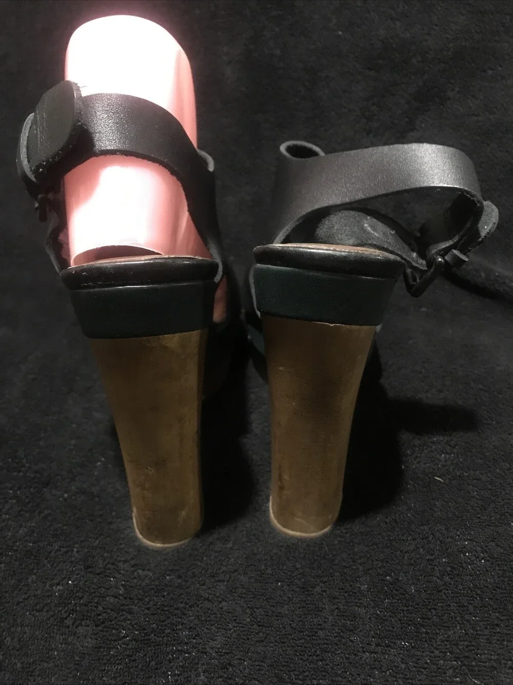 Marni at H&M Schuhe Pumps High Heels Holz / Leder EUR Gr. 40 size US 9 size UK 7